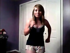 Ultra-cute southern girl stripping and showing of