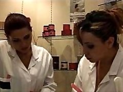 Interracial - Two French bitches, Talia and Kl&eacute_a,  works in a massage parlor