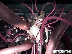 Asian 3d girl receives tentacle fucked