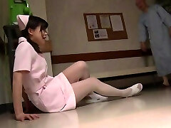 Old guy fucks a cute Asian nurse in the hospital