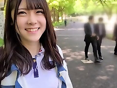 Cute Japanese pornstar Akari Minase likes cock of her boyfriend after a long walk