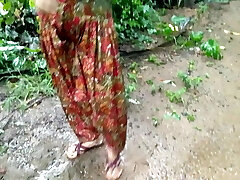 Sister Outdoor Pissing and getting Pulverized In the Farm Bathroom by Dad