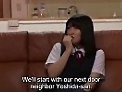 Subtitled insane Japanese mother CFNM party for timid stepdaughter