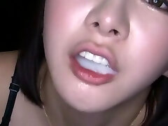 Amazing Japanese whore Hitomi Fujiwara in Crazy Swallow Сum, Threesome JAV flick