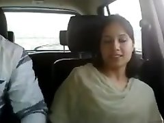Indian couple in car gets horny