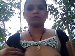 INDIAN AUNTY Showcasing BOOBS AND PUSSY IN THE JUNGLE