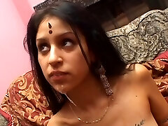 Cute Indian wife gets a plenty of of spunk on her body after threesome screw