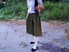 Indian schoolgirl shows her milk cans and fucks with driver in rear end way