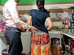 Indian Maid Fucked By Proprietor, Desi Maid Poked In The Kitchen , Clear Hindi Audio Sex
