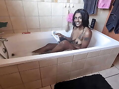 Indian goddess taking a hot sizzling bath