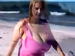 the biggest knockers on the beach