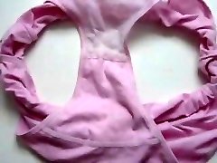 Dirty pink underpants of a sexy mature mom.