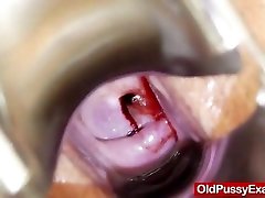Grandmother gets her piss hole gaped during a obgyn