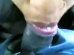 Indian teacher giving oral stimulation to her boyfriend in School bus
