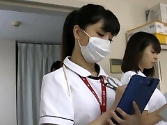Having fun with Asian nurse