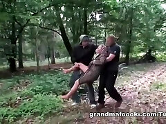 Granny gets tied and ravaged
