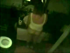 True hidden cam in bathroom catches my mom frigging