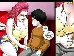 Milftoon cartoon. Mom Is Super-naughty And Can't Resist StepSon