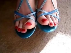 Uber-sexy Feet In Blue Sandals