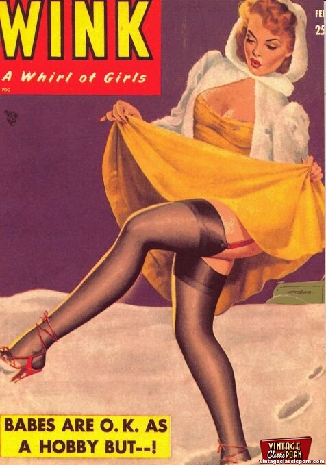 Vintage 1940s Pussy Spread - Several vintage porn covers