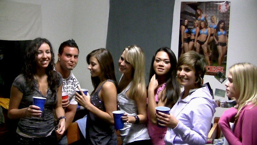 Big Tits College Orgy - Check out these hot big tits college teens get caught in the shower then  their wet pussies licked and fucked in this dorm room orgy hot pics