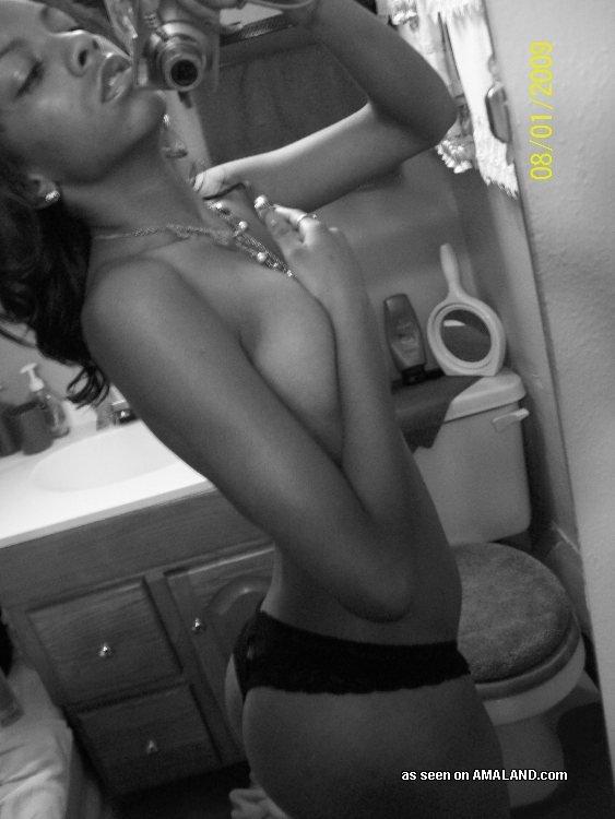 563px x 750px - Sexy ebony teen teasing self-shot pictures