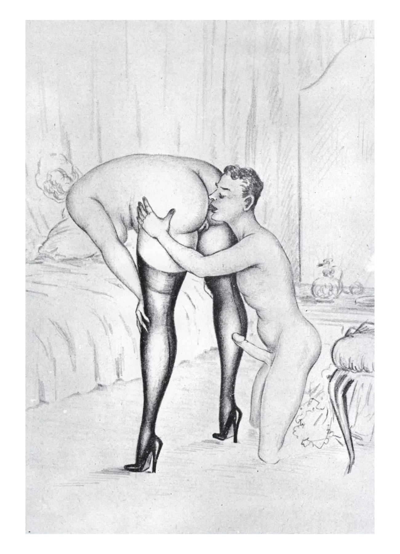 Mature Vintage Porn Drawings - Young-mature retro hardcore drawings