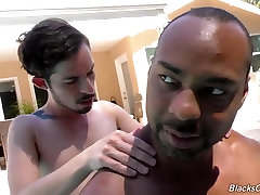 Slim white guy makes love with a arabc movi cocked black man