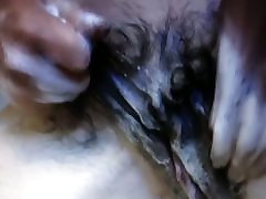 sexy hairy babe showers hairy pussy,pits,ass,tits