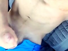 Young man masturbate in my car