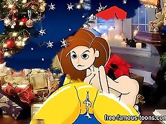 Hentai stars in Christmas orgy