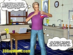 INVISIBLE COCK Gay Sci Fi 3D Cartoon Animated Comic Story