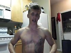 Hung Hunk Stud Working Out Naked