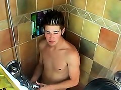 blood enter twink pounds asses while showering