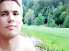 Young straight teen public masturbation in the forest