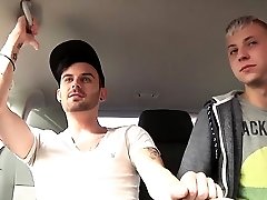 Homo blowing a schlong in a car