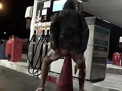transvestite sexy teens smoking skills shemale gde with gas pump and car ball 125