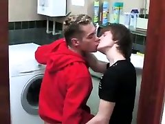 Hung Twink Breeds His Bitch in Laundry Room