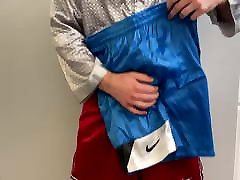 Nike America satin xxx blue videoscomb soccer shorts play