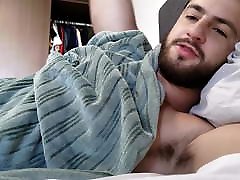 Straight roommate invites you to bed for a nap - hairy chest