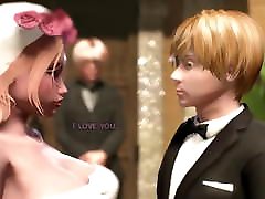 3D Shemale MILF fucks Groom after Wedding - Animated Futa