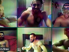 Six Men Get Together On A Video Call Some Fuck Their Holes