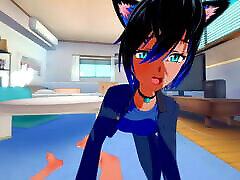 Yaoi Hentai 3D - Two CatBoys Handjob Sissy Boy