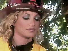 Blonde firefighters with big tits get fucked by an old hippy