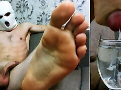 Dominant Male FUCKS you with Dirty Talk and CUMS for you in a glass of water! Foot Fetish