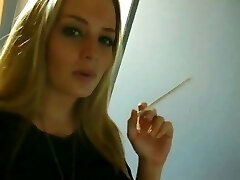 Sexy Blonde Smoking 2
