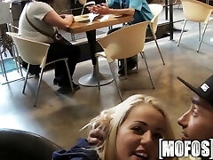 Mofos - Young couple smash in caf� in public