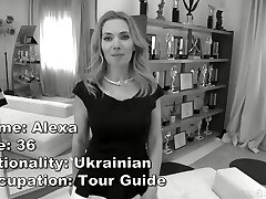 Ukrainian tour guide Alexa shows her talents in casting Hard-core vid