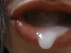 Suck Off with close up cum swallow