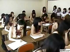 Naked in school Japanese college girls under observation